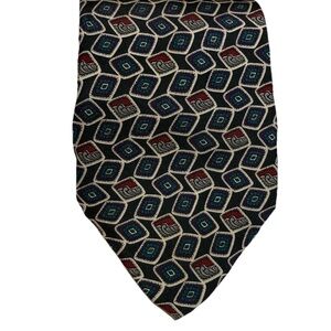 Vintage ROBERT TALBOTT for BROOK STRAUD CO. Silk Geometric Patterned Tie